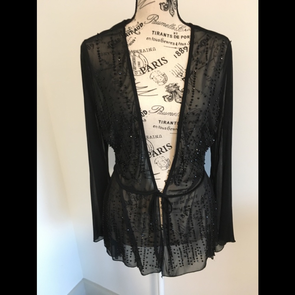 ⭐️Sheer Beaded Cardigan